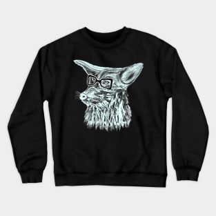 Icey Coyote Hipster All Ears Crewneck Sweatshirt